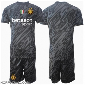 Billige Fotballdrakt Inter Milan Keeper Replika Tredjedraktsett Barn 2024-25 Kortermet (med bukser)